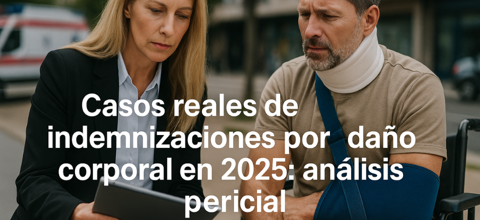 Casos reales de indemnizaciones por daño corporal en 2025 análisis pericial