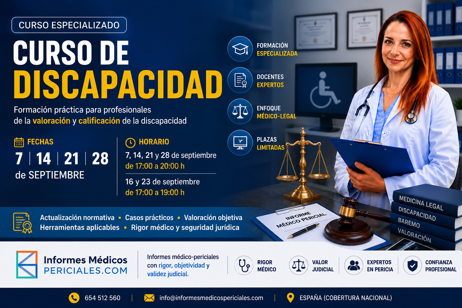Curso Real Decreto 888/2022 de valoración de la discapacidad para abogados y peritos médicos