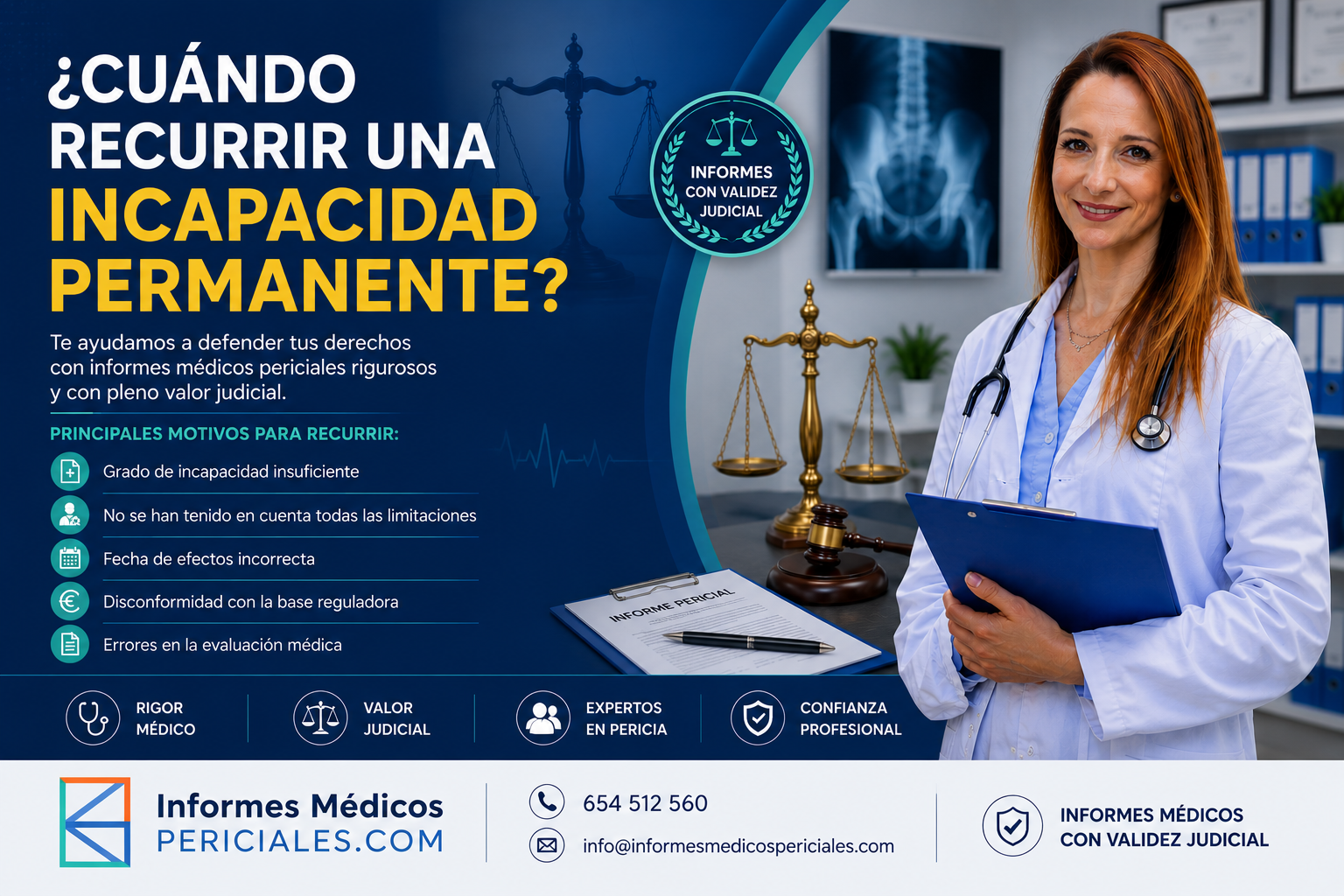 Cuándo recurrir una incapacidad permanente: guía para reclamar con base médica