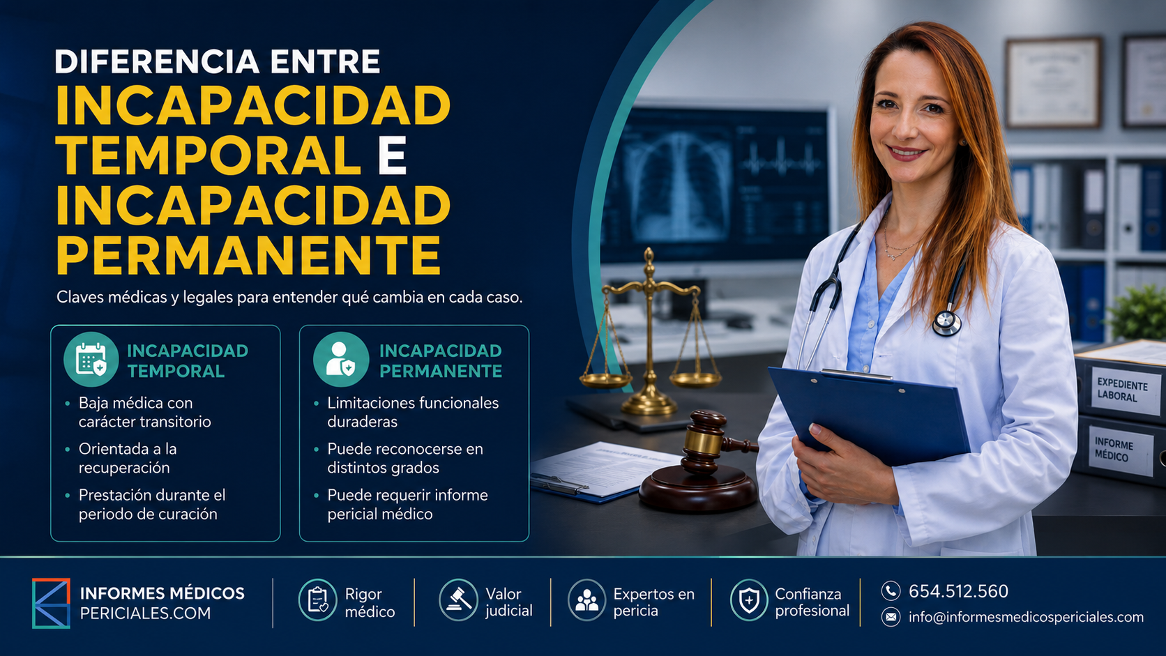 Diferencia entre incapacidad temporal e incapacidad permanente: guía médica y laboral