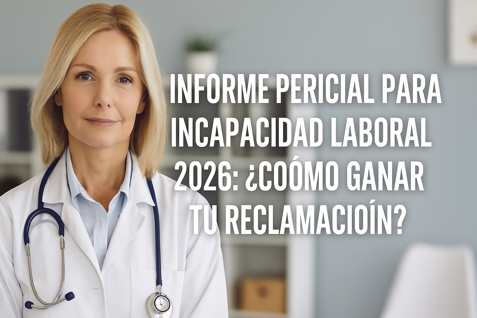 Informe pericial para incapacidad laboral 2026: ¿cómo ganar tu reclamación?