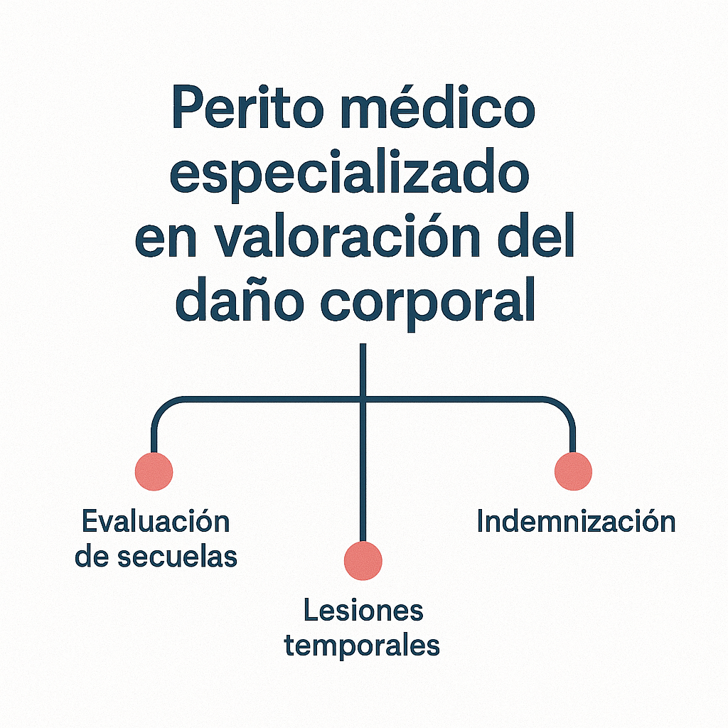 Perito médico especializado en valoración del daño corporal