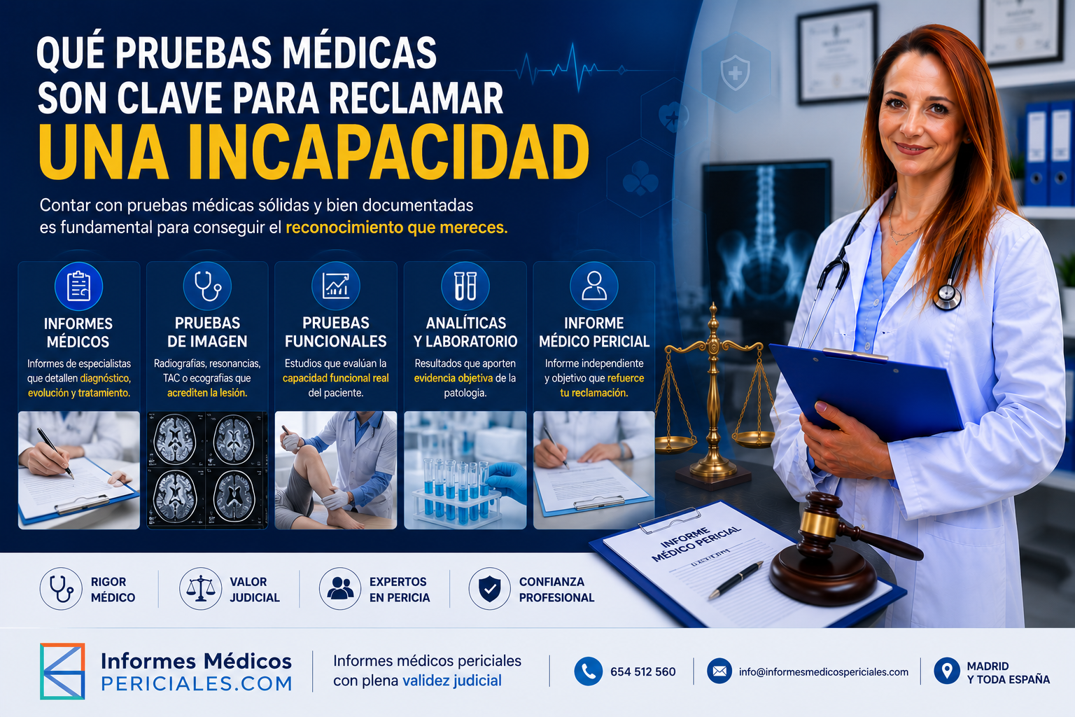 Qué pruebas médicas son clave para reclamar una incapacidad