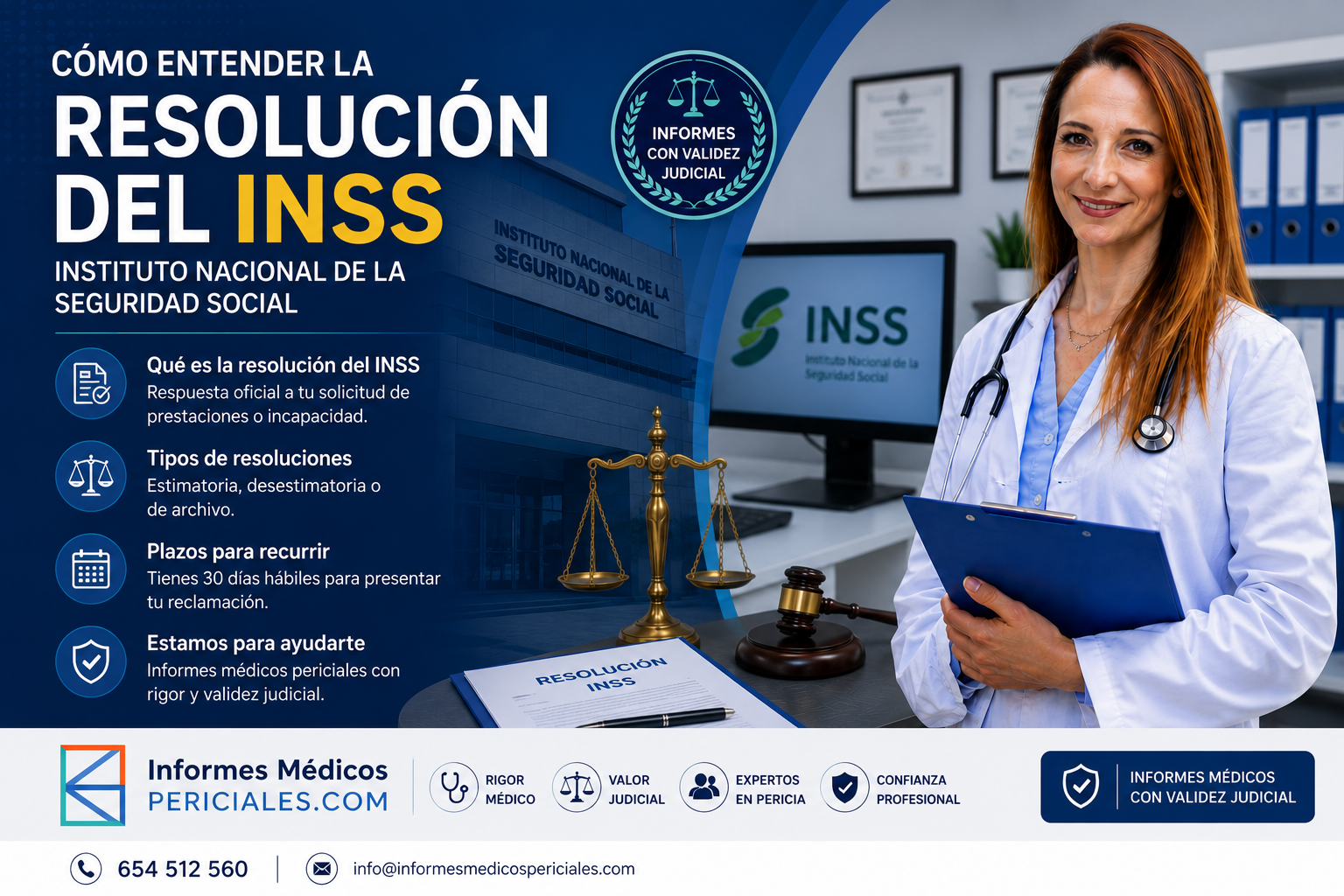 Resolución del INSS: guía para entenderla, revisarla y reclamar con base médica