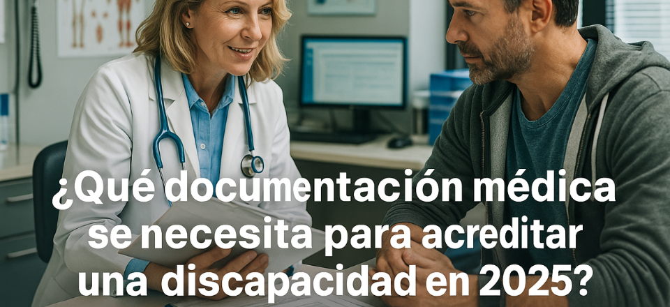 ¿Qué documentación médica se necesita para acreditar una discapacidad en 2025?