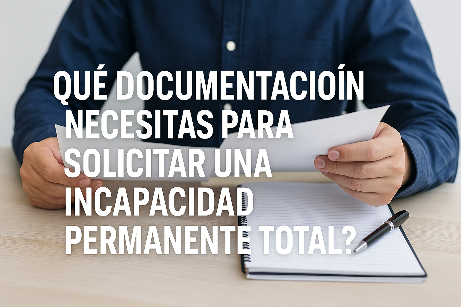 ¿Qué documentación necesitas para solicitar una incapacidad permanente total?