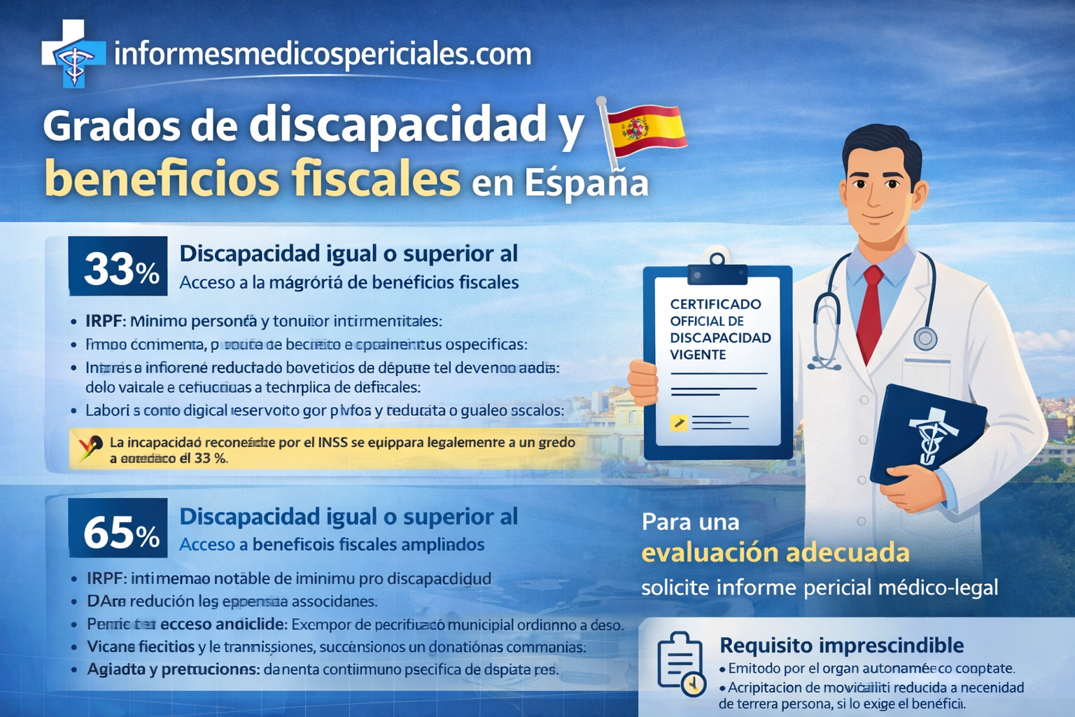 ¿Qué grado de discapacidad necesito para acceder a beneficios fiscales en España (2026)?